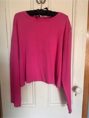 Lucy and Yak Long Sleeve Crop Top